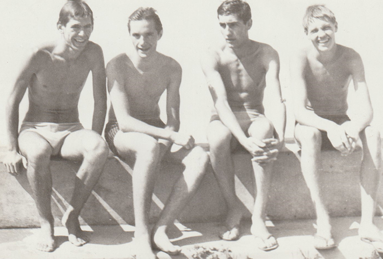 1963, a PVSK ifi válogatottjai: Verbőci J., Tatár T., Gyurasíts I., Rabb J. |